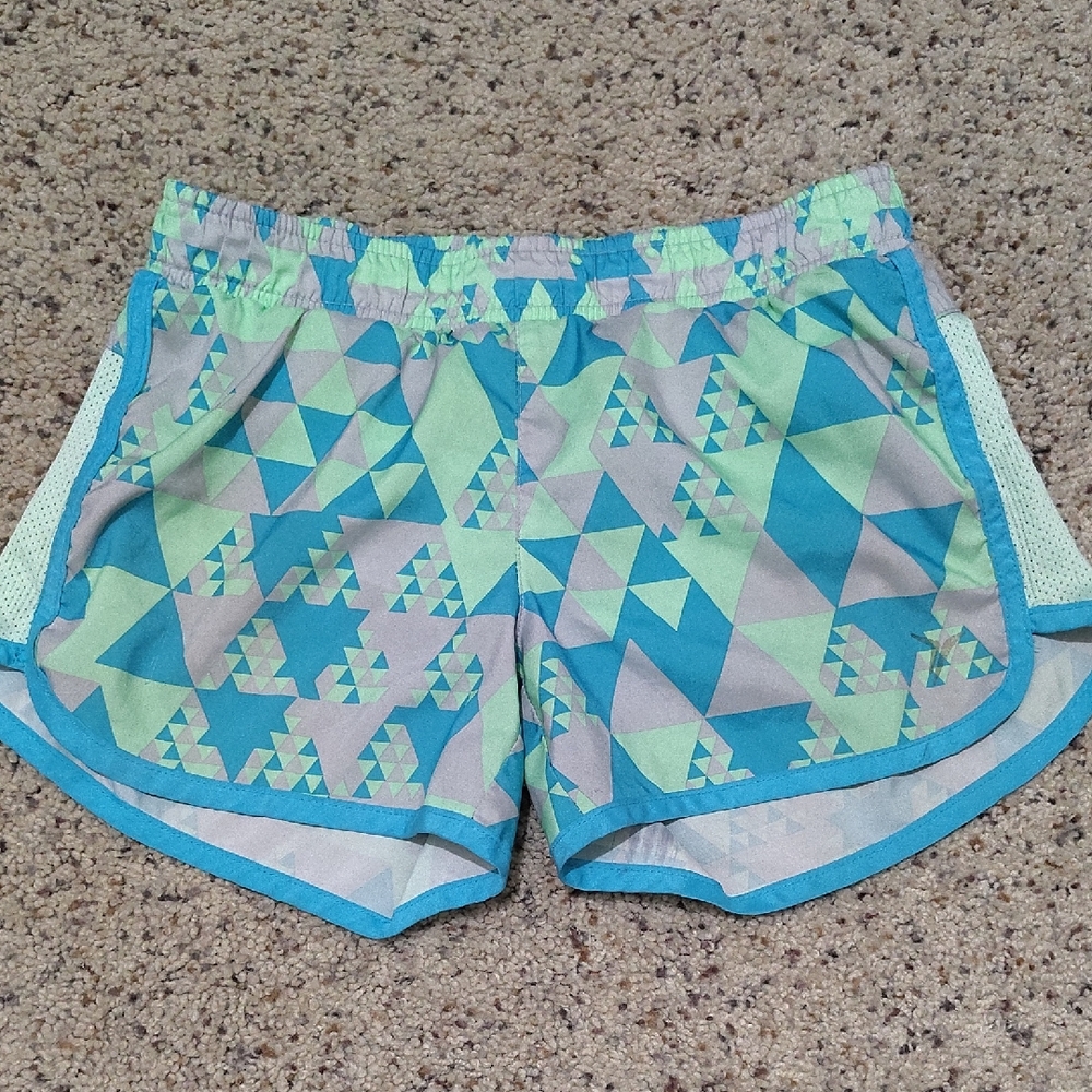 Old Navy Active Blue and Green Patterned Shorts